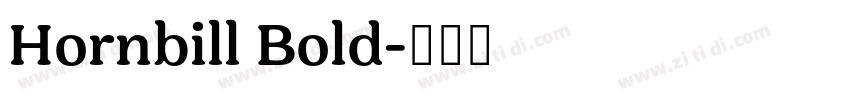Hornbill Bold字体转换